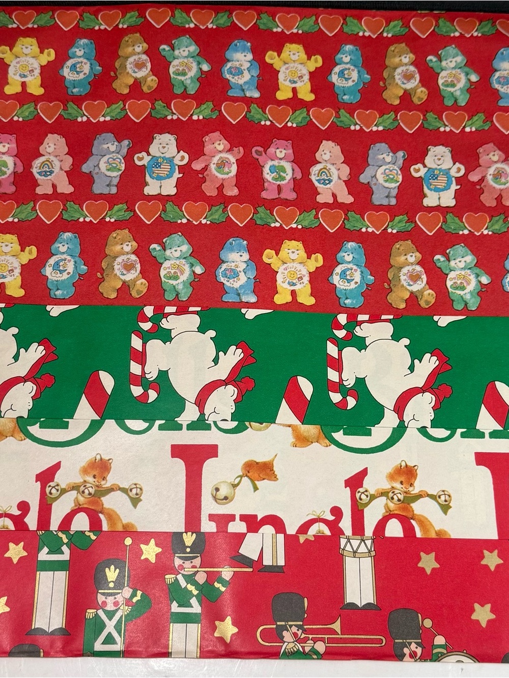 Vintage 80’s-90’s Care Bears Nutcracker Koala/Mice Wrapping Paper Crafts